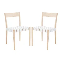 Eluned Dining Chair with Basket Woven Seat - Set of 2