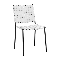 Wesson Leather Basket Woven Dining Chair - Set of 2