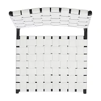 Wesson Leather Basket Woven Dining Chair - Set of 2