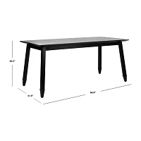 Brayson Collection Rectangular Wood-Top Dining Table