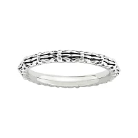 Personally Stackable Sterling Silver Oxidized Ring