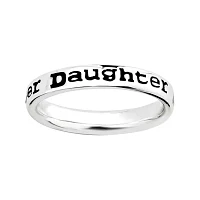 Personally Stackable Sterling Silver "Daughter" Ring