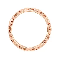 Personally Stackable 18K Rose Gold Over Sterling Silver Carved Ring