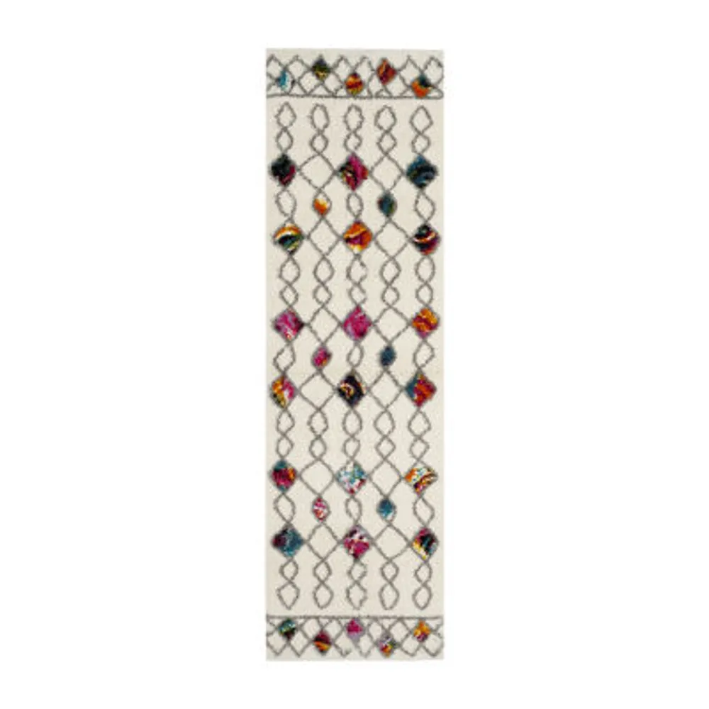 Safavieh Lucinda Geometric Shag Rectangular Runner