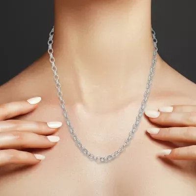 16 Inch Solid Link Chain Necklace