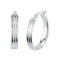 Sterling Silver 26mm Hoop Earrings