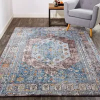 Weave And Wander Maine Medallion Indoor Rectangular Accent Rug