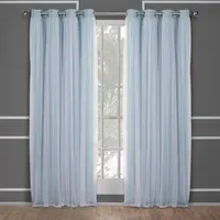 Exclusive Home Curtains Catarina Energy Saving Blackout Grommet Top Set of 2 Curtain Panel