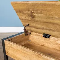 Open-Top Storage Bench with Shoe Shelf