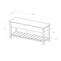Open-Top Storage Bench with Shoe Shelf