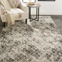 Weave And Wander Roundveda Abstract Indoor Round Area Rug