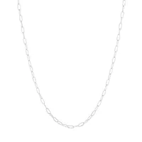 Silver Treasures Sterling Silver 18 Inch Paperclip Chain Necklace