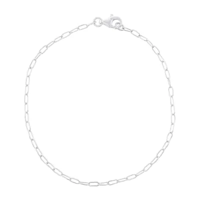 Silver Treasures Sterling Silver 7.5 Inch Paperclip Chain Bracelet