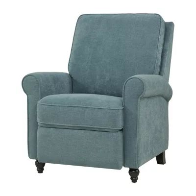 ProLounger Jennie Transitional Roll-Arm Push Back Recliner Chenille