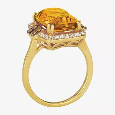 Le Vian® Grand Sample Sale™ Ring featuring 6 CT. Cinnamon Citrine® 1/4 Nude Diamonds™  1/15 Chocolate Diamonds® set 14K Honey Gold™