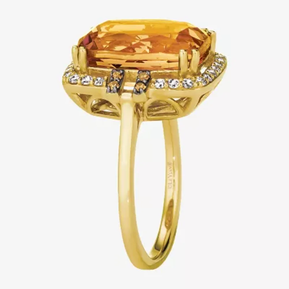 Le Vian® Grand Sample Sale™ Ring featuring 6 CT. Cinnamon Citrine® 1/4 CT. Nude Diamonds™  1/15 CT. Chocolate Diamonds® set in 14K Honey Gold™