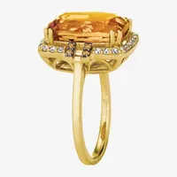 Le Vian® Grand Sample Sale™ Ring featuring 6 CT. Cinnamon Citrine® 1/4 Nude Diamonds™  1/15 Chocolate Diamonds® set 14K Honey Gold™