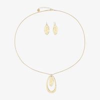 Liz Claiborne Orbital Pendant Necklace And Drop Earring 2-pc. Jewelry Set