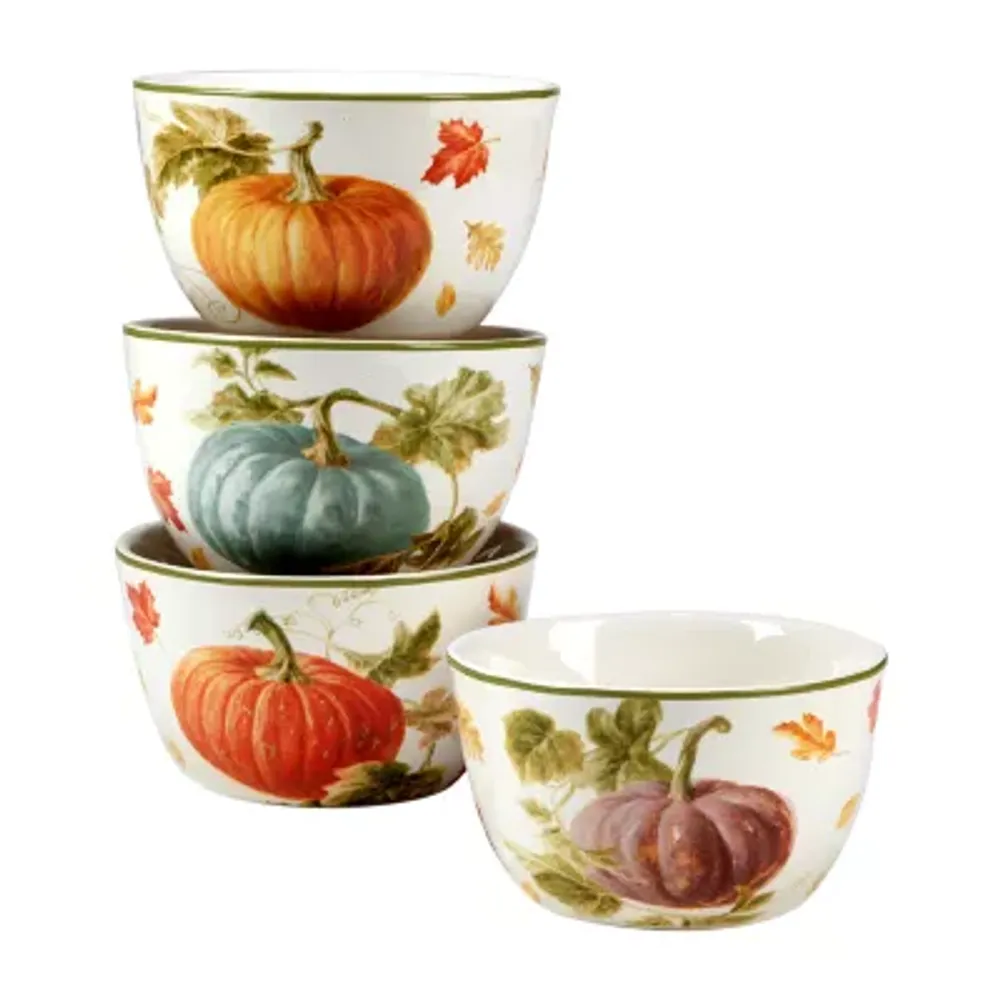 Certified International Autumn Harvest 4-pc. Earthenware Ice Cream Bowl