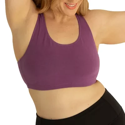 Leading Lady® The Serena Wirefree Cotton Racerback Sports Bra- 514