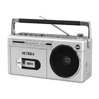 Victrola's Mini Bluetooth Boombox with Cassette Player, Recorder and AM/FM Radio