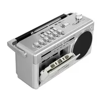 Victrola's Mini Bluetooth Boombox with Cassette Player, Recorder and AM/FM Radio