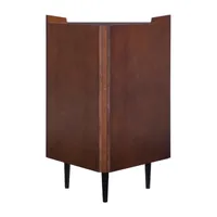 Lynneth Mid Century Modern Corner Bar Cabinet