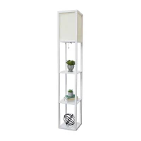 All the Rages Lalia Home Column Shelf Floor Lamp