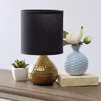 All the Rages Simple Designs Mini Hammered Table Lamp