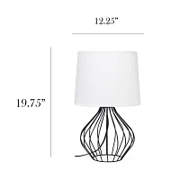 All the Rages Simple Designs Geometrically Wired Table Lamp