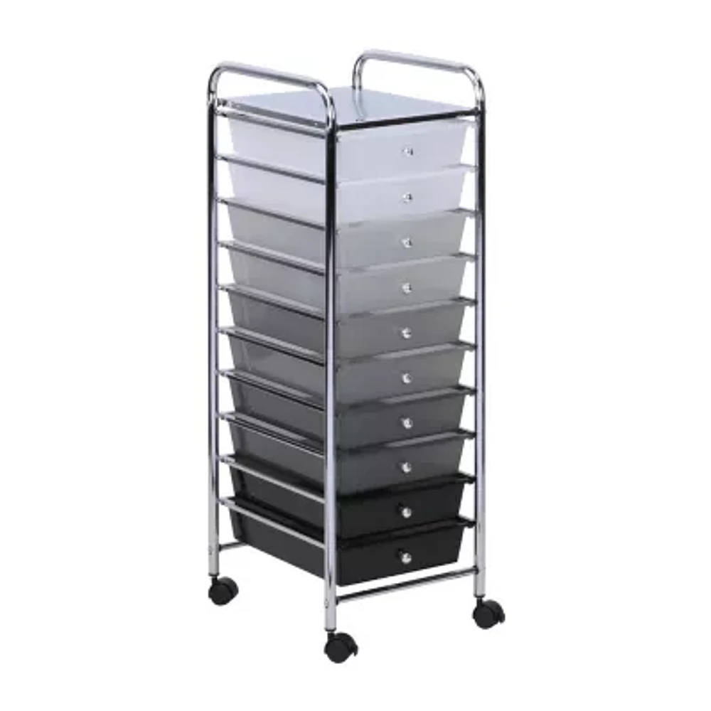 Honey Can Do Gray 10-Drawer Rolling Storage Cart