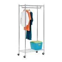 Honey Can Do Chrome 2-Shelf Heavy-Duty Clothes Rack