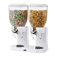 Honey Can Do White Double Dry Food Dispenser