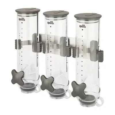 Honey Can Do Black/Clear Wall Mount Triple Dispenser