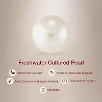 Cultured Freshwater Pearl & Lab-Created White Sapphire Sterling Silver Ring