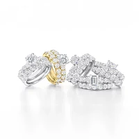 Signature By Modern Bride (G / Si1-Si2) Womens 4 CT. T.W. Lab Grown White Diamond 10K Gold Side Stone Bridal Set