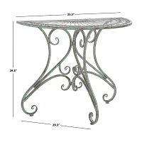 Annalise Patio Semi Circle Iron Console Table