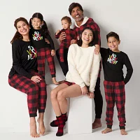 North Pole Trading Co. Mens Microfleece Crew Neck Long Sleeve 2-pc. Matching Family Pant Pajama Set