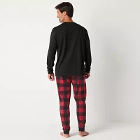 North Pole Trading Co. Mens Microfleece Crew Neck Long Sleeve 2-pc. Matching Family Pant Pajama Set