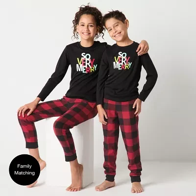 North Pole Trading Co. Unisex Microfleece Crew Neck Long Sleeve 2-pc. Matching Family Pant Pajama Set