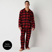 North Pole Trading Co. Mens Flannel Long Sleeve 2-pc. Matching Family Pant Pajama Set