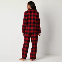 North Pole Trading Co. Womens Flannel Long Sleeve 2-pc. Matching Family Pant Pajama Set