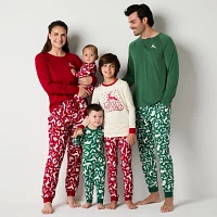 North Pole Trading Co. Womens Crew Neck Long Sleeve 2-pc. Matching Family Pant Pajama Set