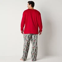 North Pole Trading Co. Mens Big Crew Neck Long Sleeve 2-pc. Matching Family Pant Pajama Set