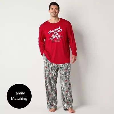 North Pole Trading Co. Mens Big Crew Neck Long Sleeve 2-pc. Matching Family Pant Pajama Set