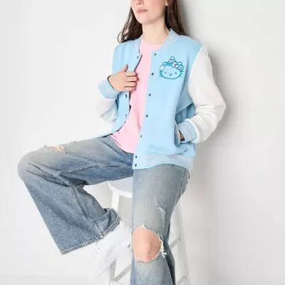 Hello Kitty  Snow Angel Fleece Bomber Jacket Midweight Womens Juniors