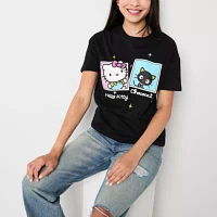 Juniors Chococat Boyfriend Tee Womens Crew Neck Short Sleeve Hello Kitty Graphic T-Shirt