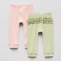 Okie Dokie Baby Girls 2-pc. Cuffed Jogger Pant