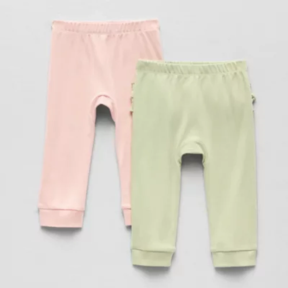 Okie Dokie Baby Girls 2-pc. Cuffed Jogger Pant