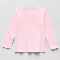 Toddler Girls Ms. Rachel Crew Neck Long Sleeve Graphic T-Shirt